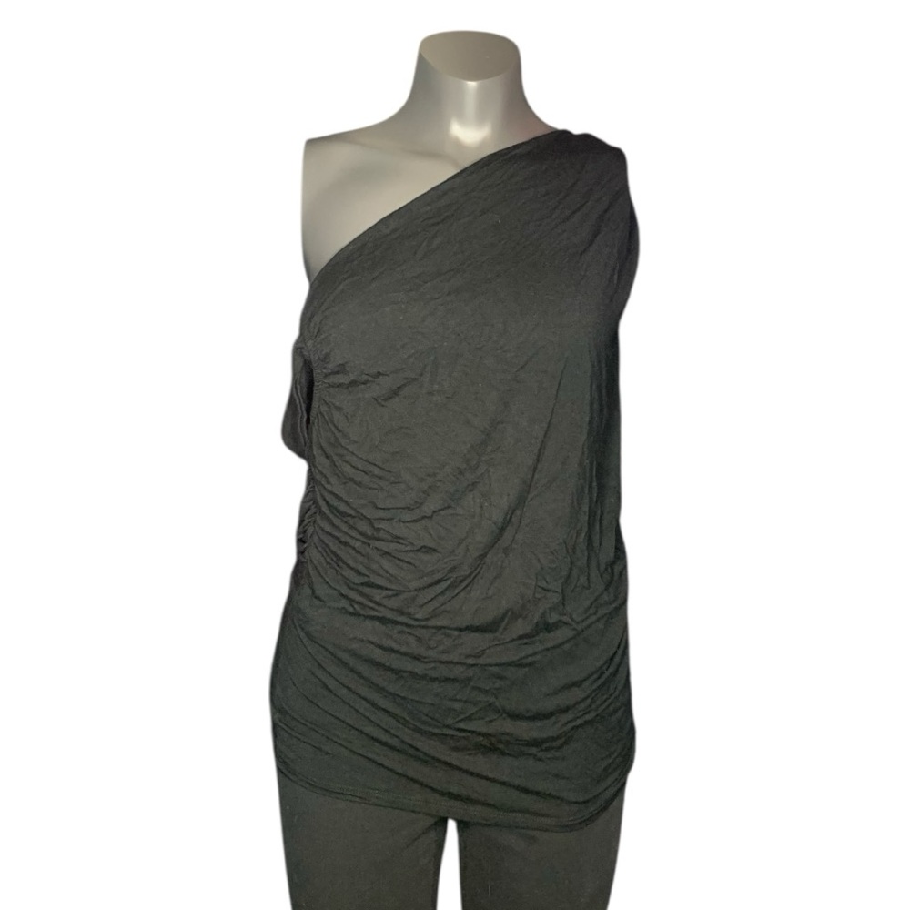 Fashion Nova Black Asymmetrical Top